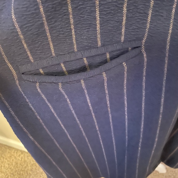 Umgee Pinstripe Longline Blazer size L - Picture 4 of 9